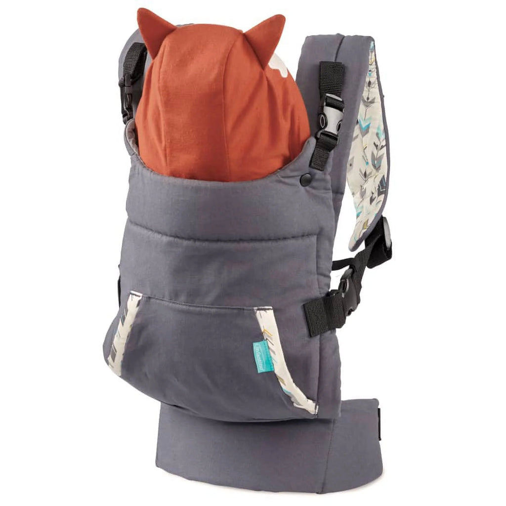 Ergonomic Hoodie Baby Carrier, 2-Position, 12-40lb I62633