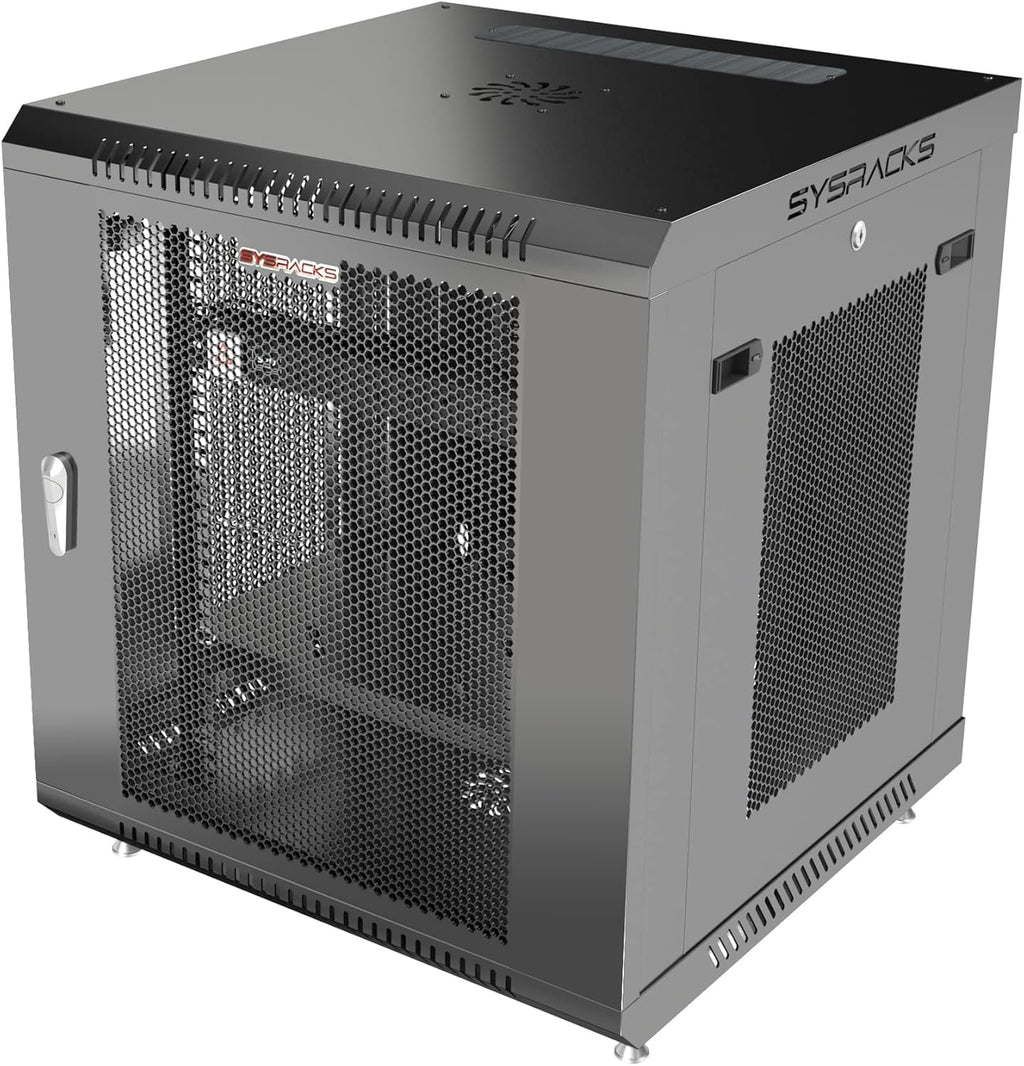 Locking Wall Mount Server Rack 12U with Casters and Shelf V780