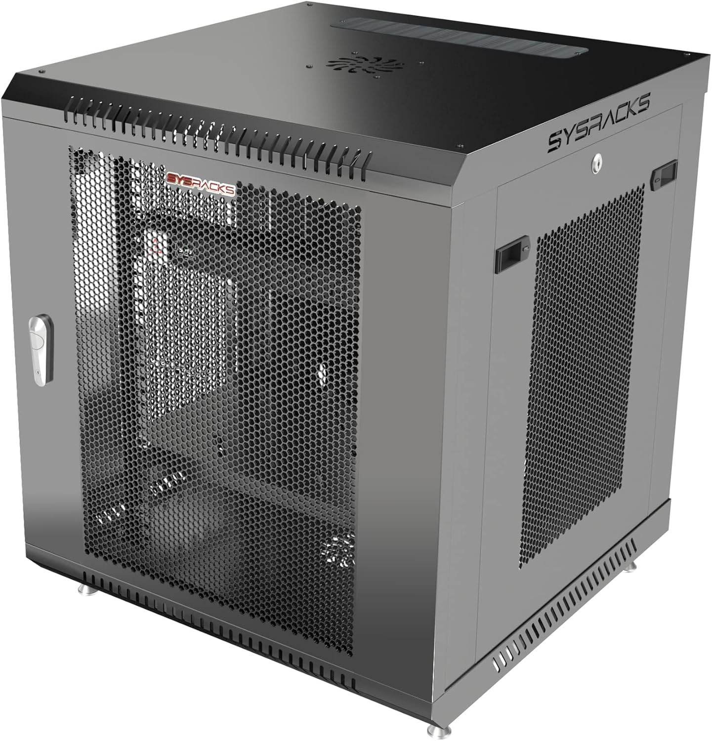 Locking Wall Mount Server Rack 12U with Casters and Shelf V780