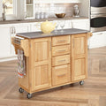 Stainless Steel Top Kitchen Cart with Breakfast Bar J1455