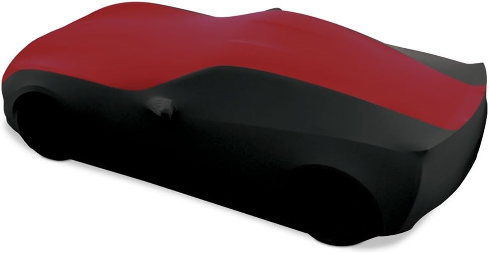 Red/Black Stretch Satin Indoor Car Cover M202014