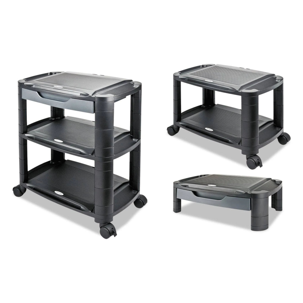 Black 3-in-1 Storage Cart and Stand E728