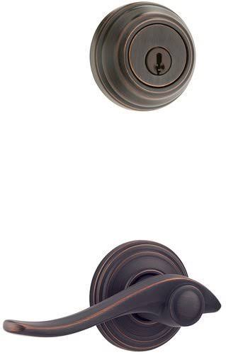 Right Hand Avalon Lever Interior Double Cylinder Handleset Trim Satin Nickel Finish V3233