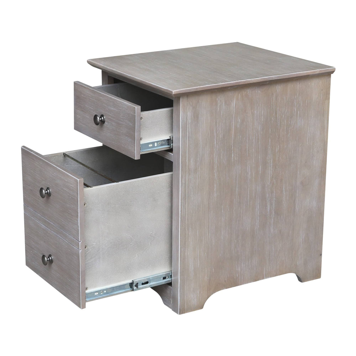 Washed Gray Taupe Two Drawer File Cabinet J971788