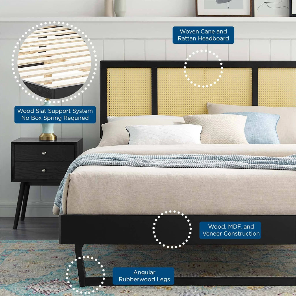 Black Queen Platform Bed N6830