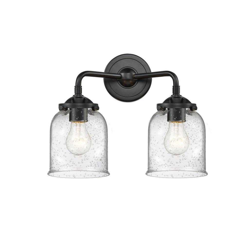 13 inch 2 Light Bath Vanity Oil Rubbed Bronze with Seedy Glass O1608