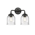 13 inch 2 Light Bath Vanity Oil Rubbed Bronze with Seedy Glass O1608
