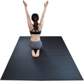 Extra Large Exercise Mat 8 x 5 feet 6 mm Thick High Density Black A21255