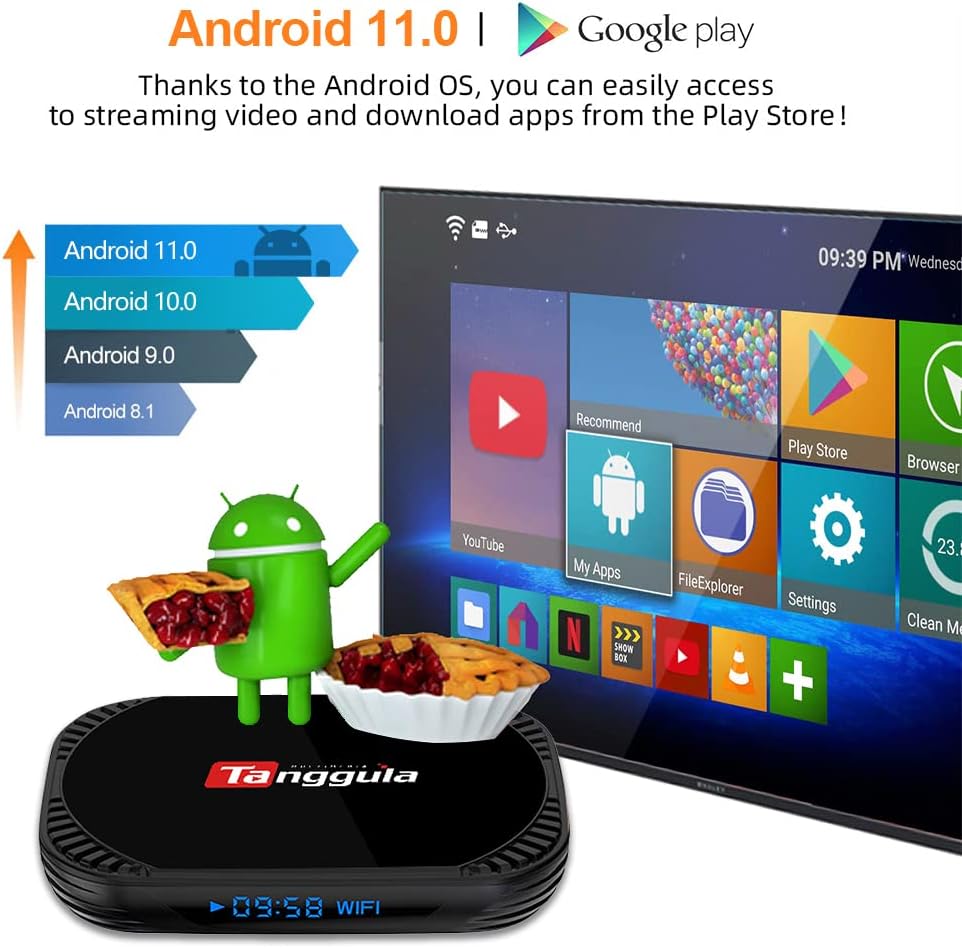 Android TV Box with 4GB+128GB and Dual Band WiFi D597
