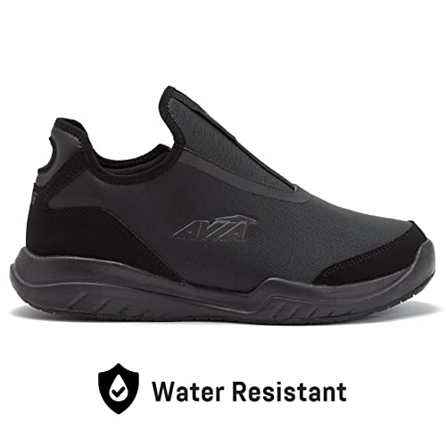 Black Slip Resistant Slip On Shoes G2620