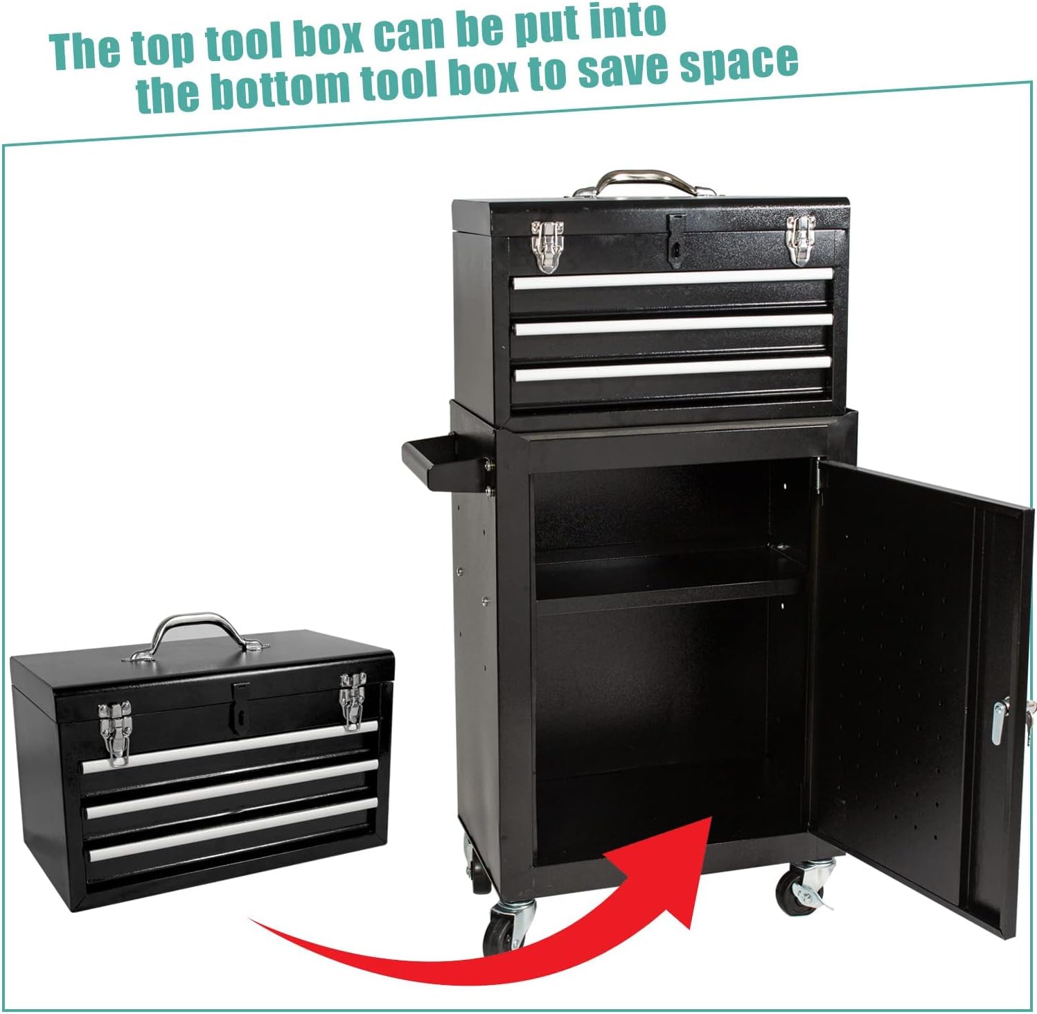 Rolling Tool Chest with Detachable Tool Box G238694