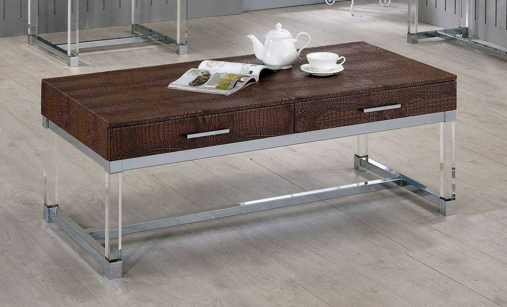 Brown Contemporary Coffee Table B28397
