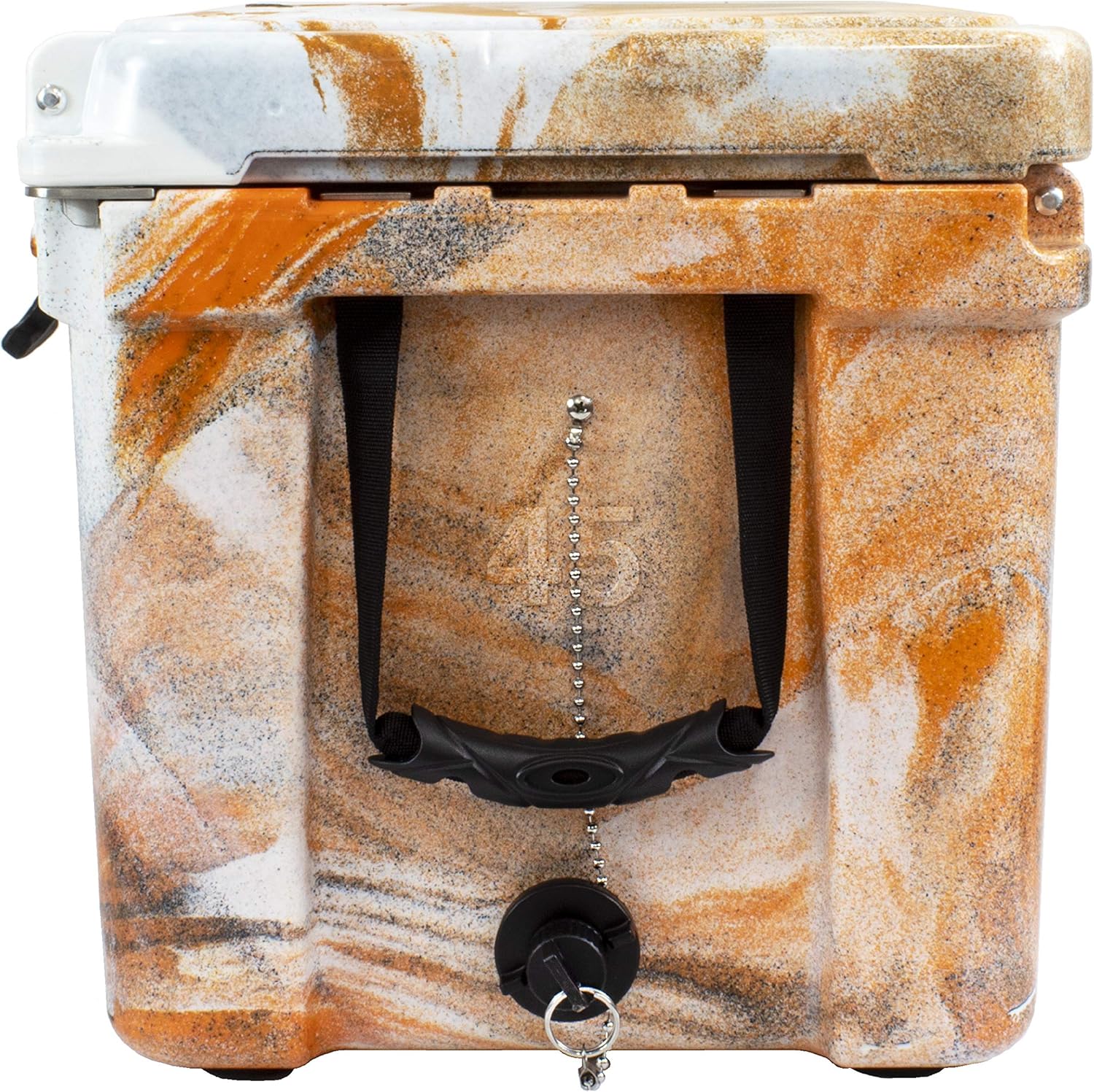 Orange White and Black Camo 45 Quart Insulated Cooler Z483568