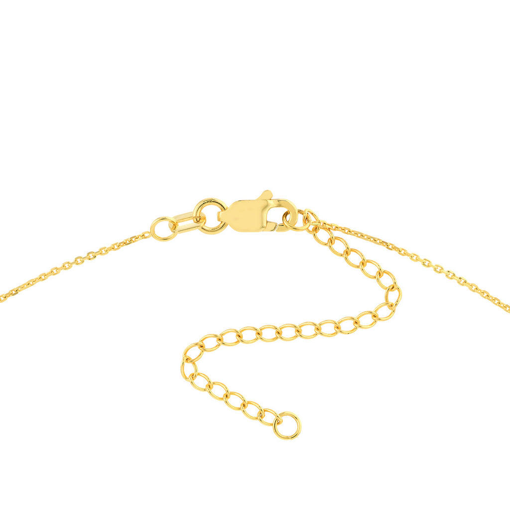 14k Yellow Gold Adjustable Necklace 18 Inch U219