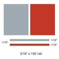Silver Metallic/Tomato Red Double Striping Tape T1368