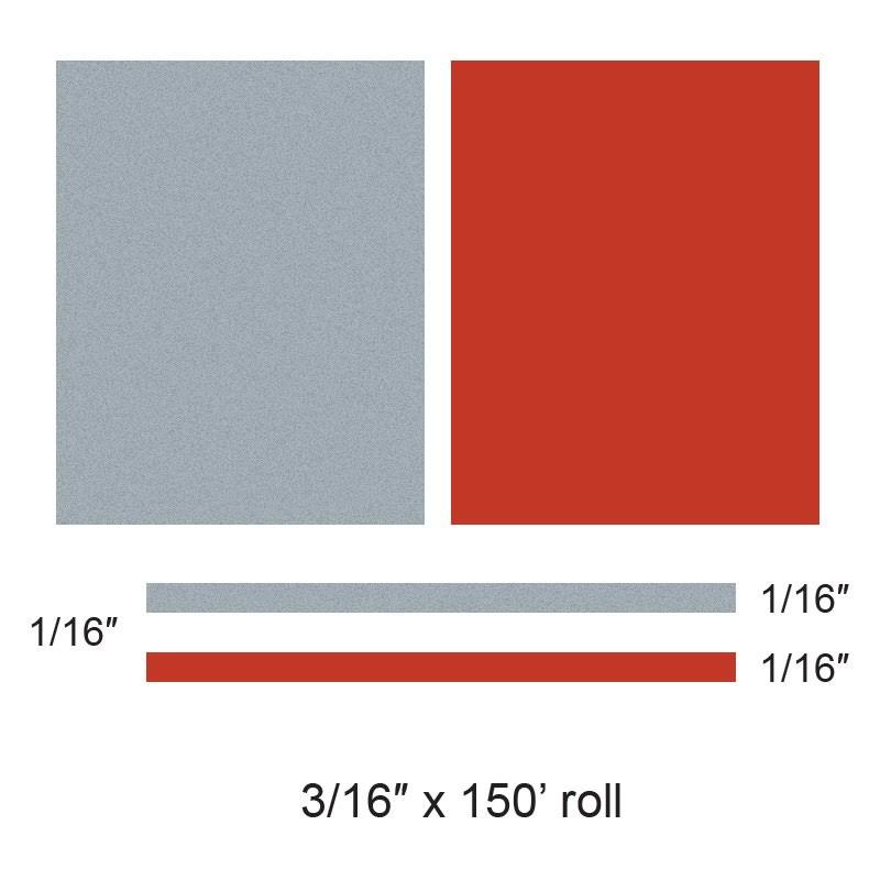 Silver Metallic/Tomato Red Double Striping Tape T1368