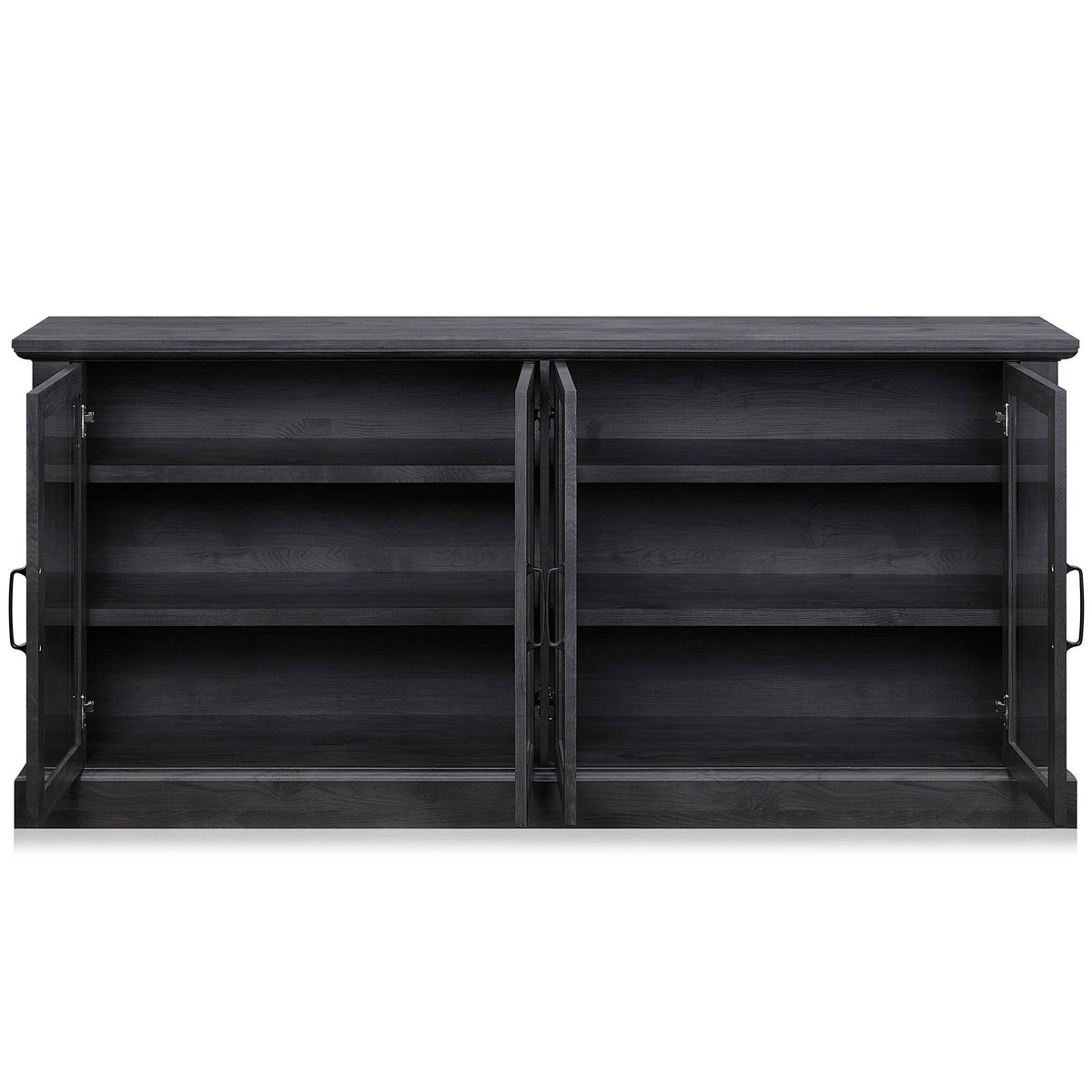 Rustic Grey 4 Door Wood Sideboard Cabinet U764