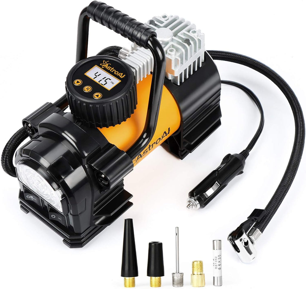 Portable 12V DC Digital Air Compressor Tire Inflator 150PSI with Emergency LED Light K82222