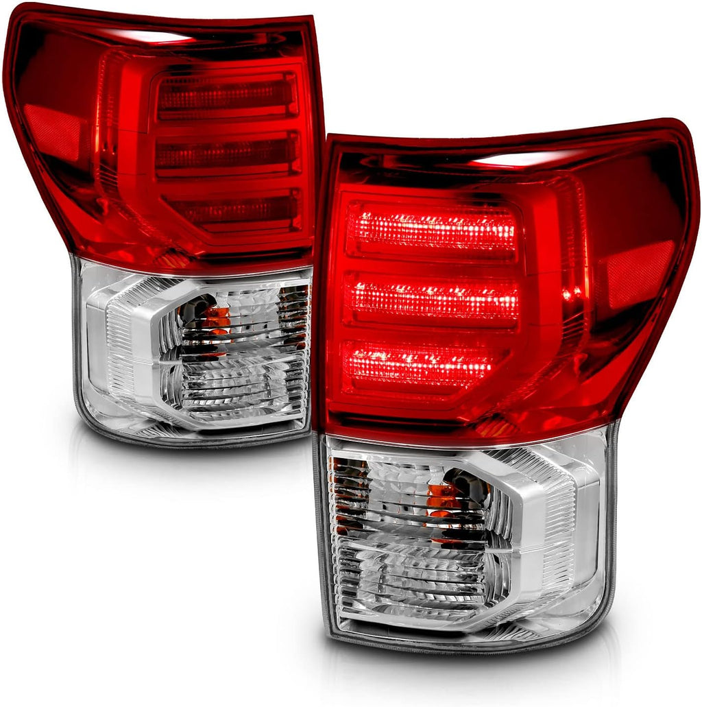 Clear Red LED Brake Tail Lights Bulb Included Set V67070
