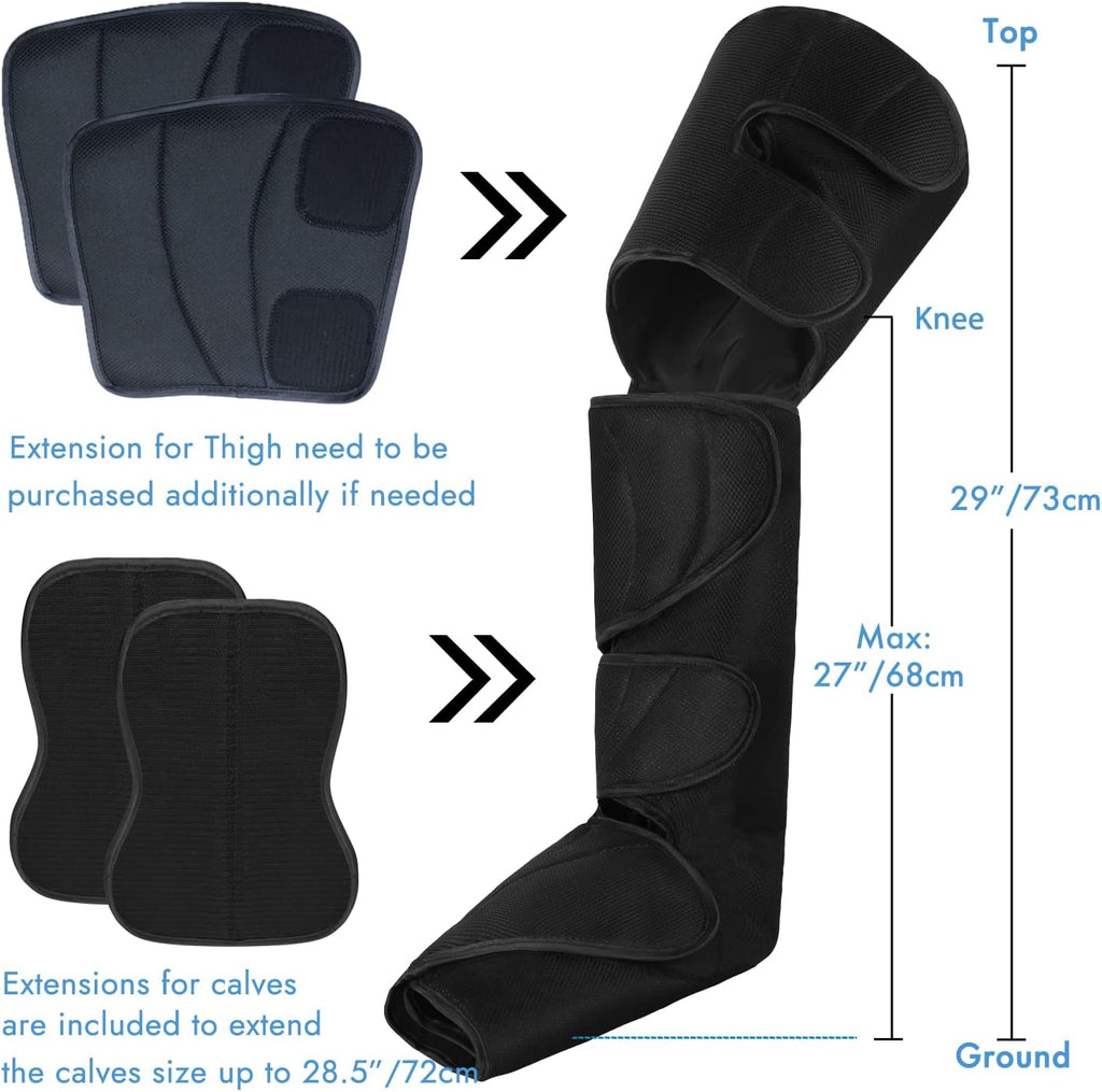 Air Compression Leg Massager with 2 Extensions J134
