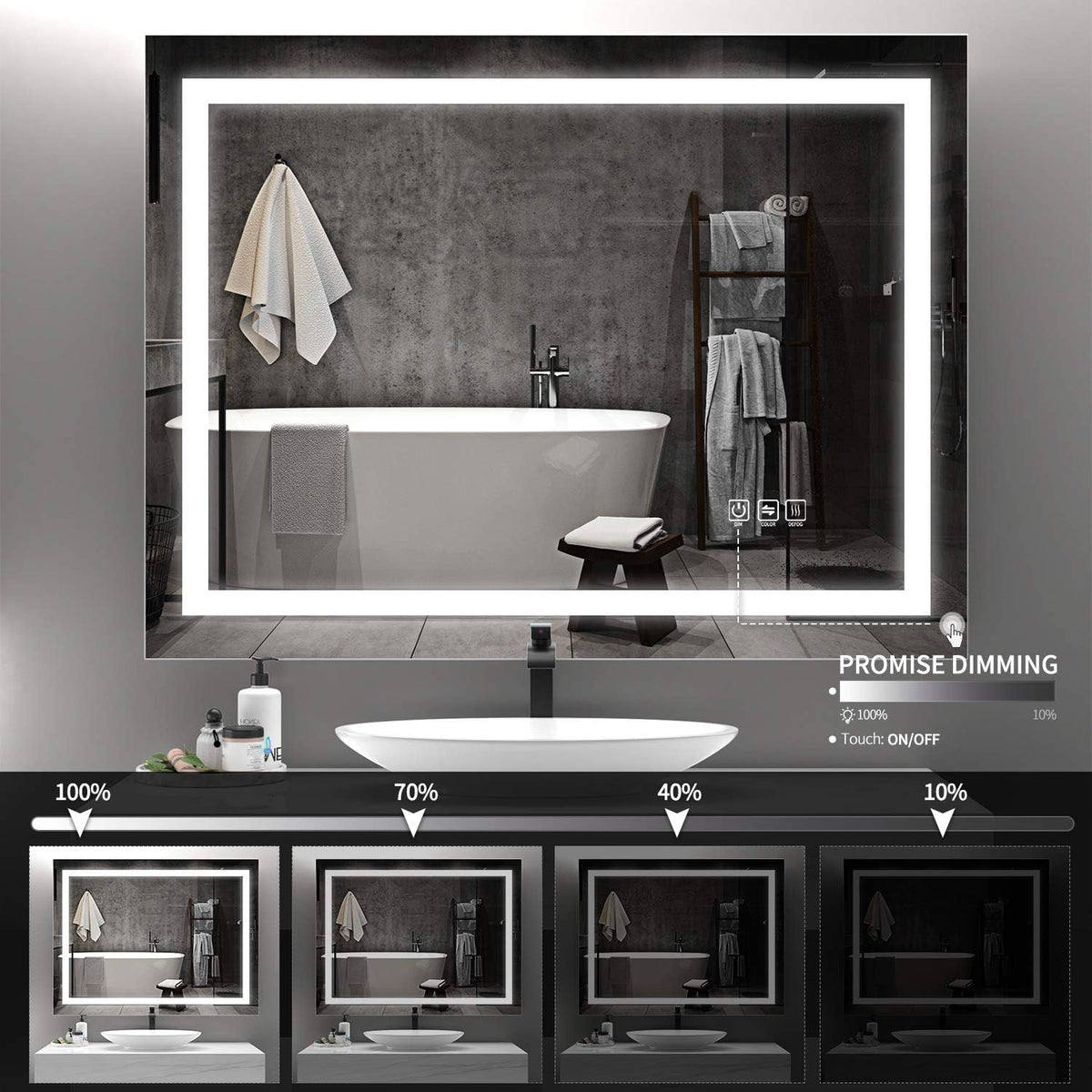 LED Lighted Bathroom Mirror C158