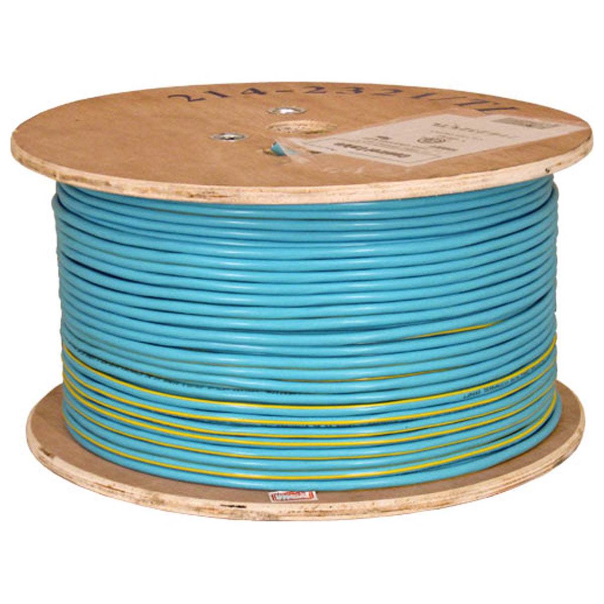Teal with Yellow Stripe Shielded Data and Power Cable, 1000ft Spool S7265