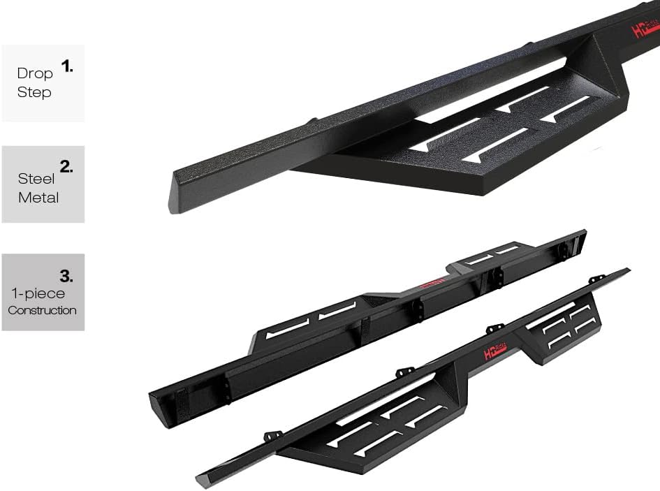Steel Construction Drop Down Style Running Boards N420