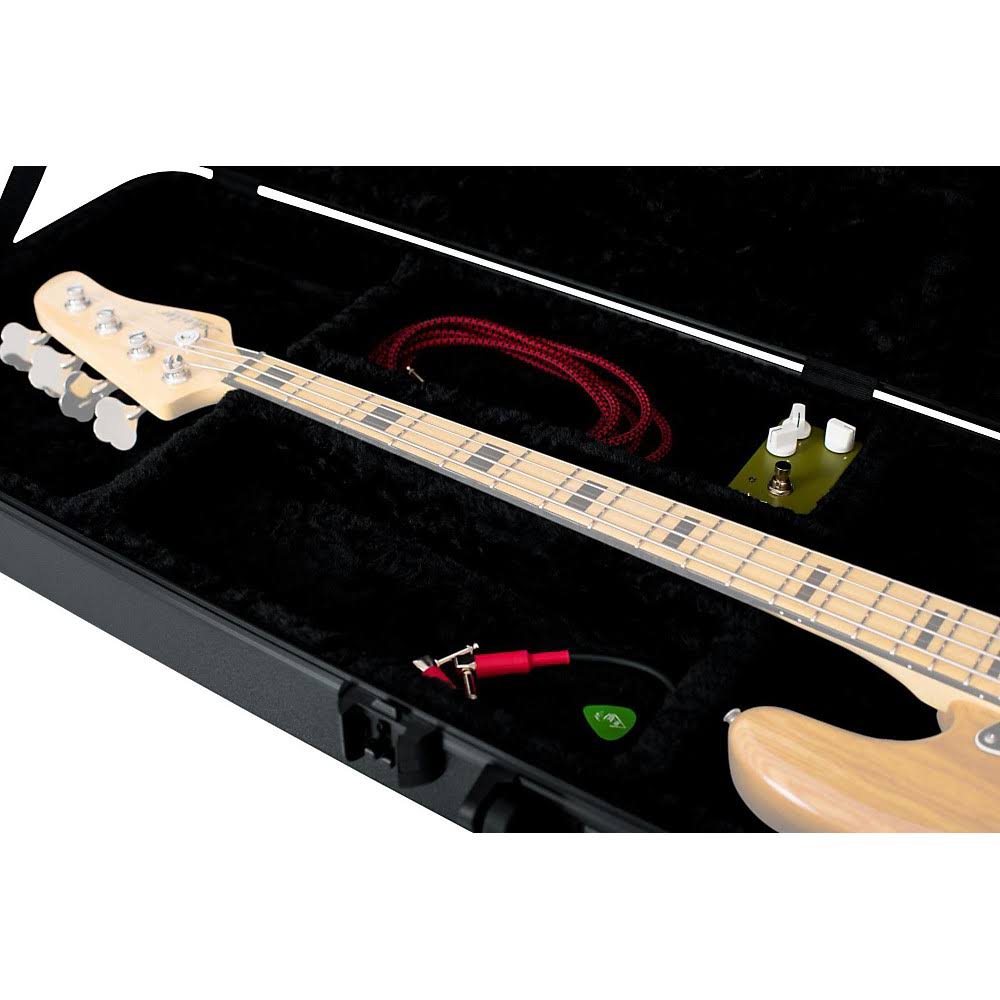 Black Red Molded Bass Guitar Case A776698