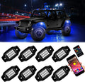 8 Pods Waterproof RGBW LED Car Underglow Light Kit D847