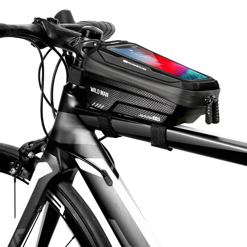 Black Waterproof Hard Shell Bicycle Bag H269536
