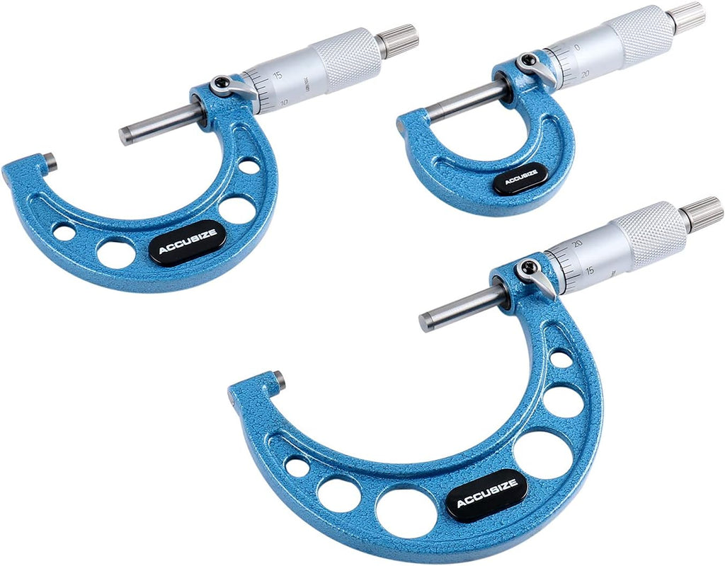 0-3 inch Outside Micrometers Carbide Tipped 3 Pc Set L1952