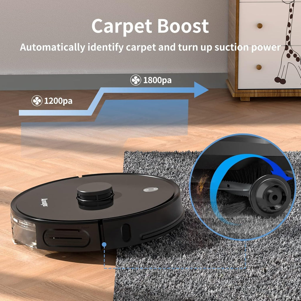 S8 Robot Vacuum and Mop Cleaner, 3500Pa Suction, App and Alexa Compatible I993182