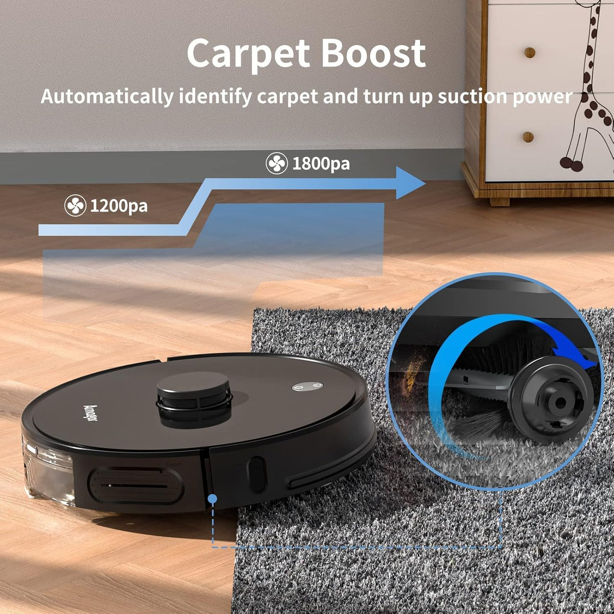 S8 Robot Vacuum and Mop Cleaner, 3500Pa Suction, App and Alexa Compatible I993182