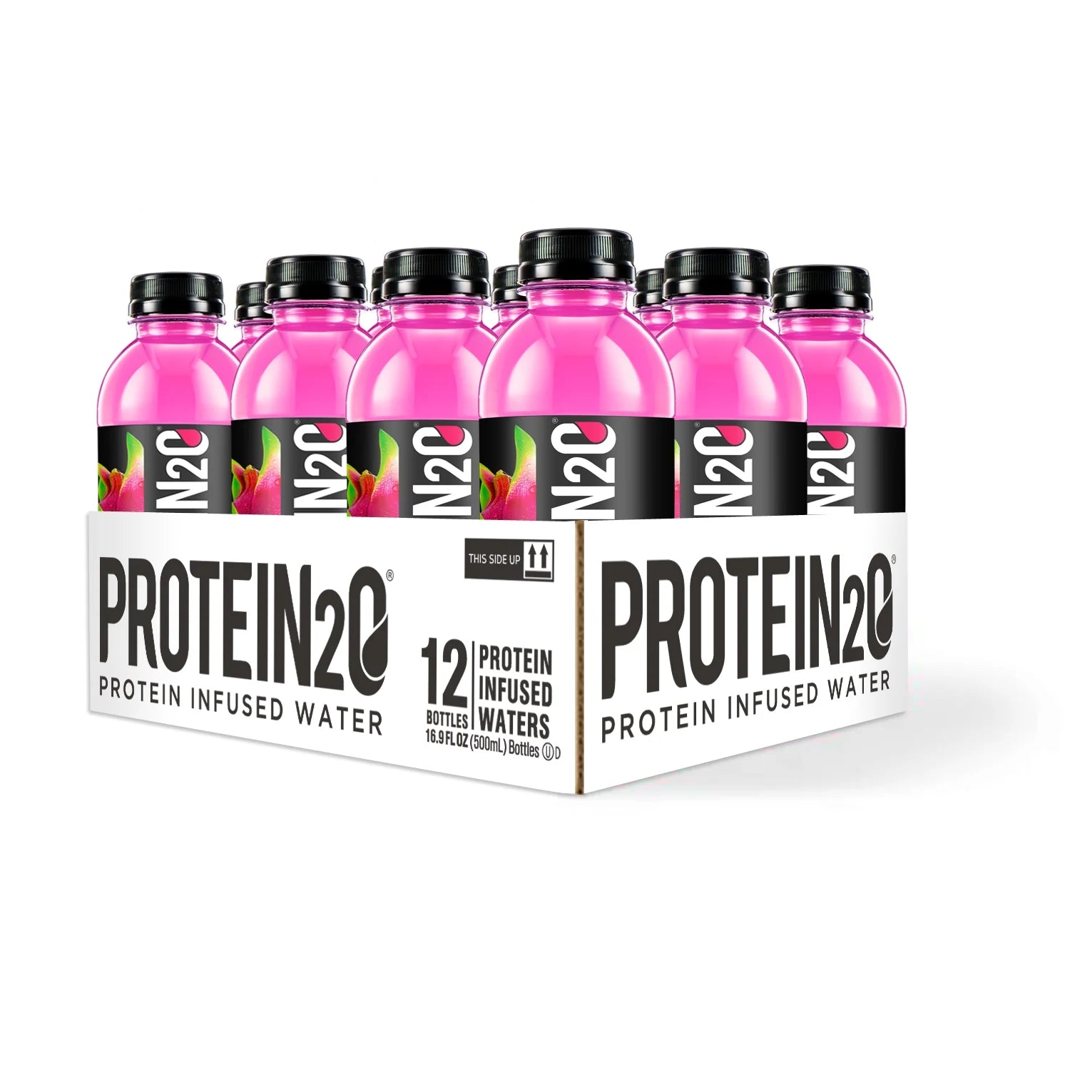 Dragon Fruit Blackberry Whey Protein Infused Water, 16.9 oz Bottle (Pack of 12) E772