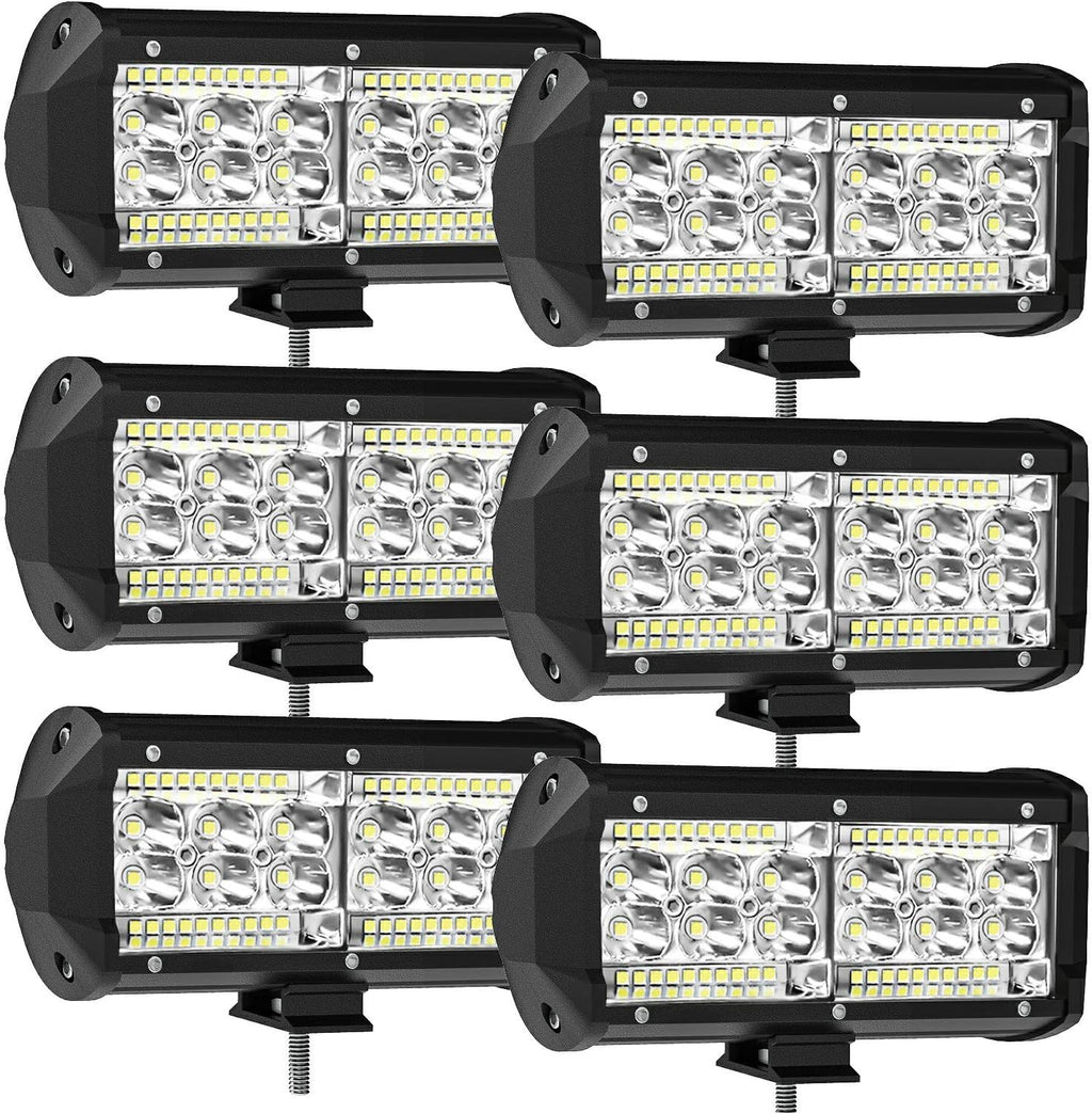 6Pcs Pack of 2 240W 24000lm LED Light Bar F8245