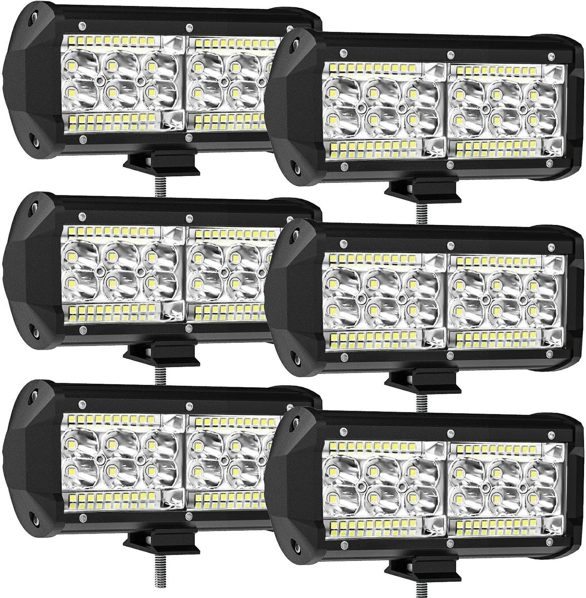 6Pcs Pack of 2 240W 24000lm LED Light Bar F8245