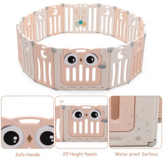 Pink Baby Activity Center Play Yard with Lock Door F12650