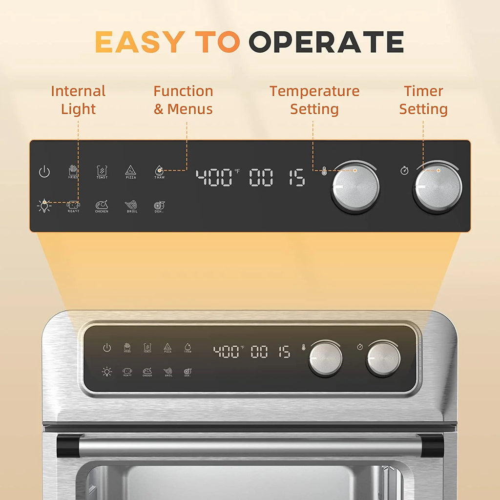 21QT 8-In-1 Stainless Steel Convection Countertop Oven L7043