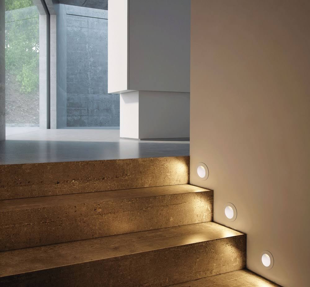 Satin Aluminum LED Step Light A334