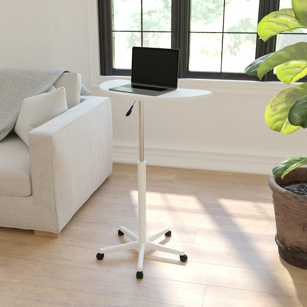 Black Sit to Stand Mobile Laptop Computer Desk Pack of 2 A9283