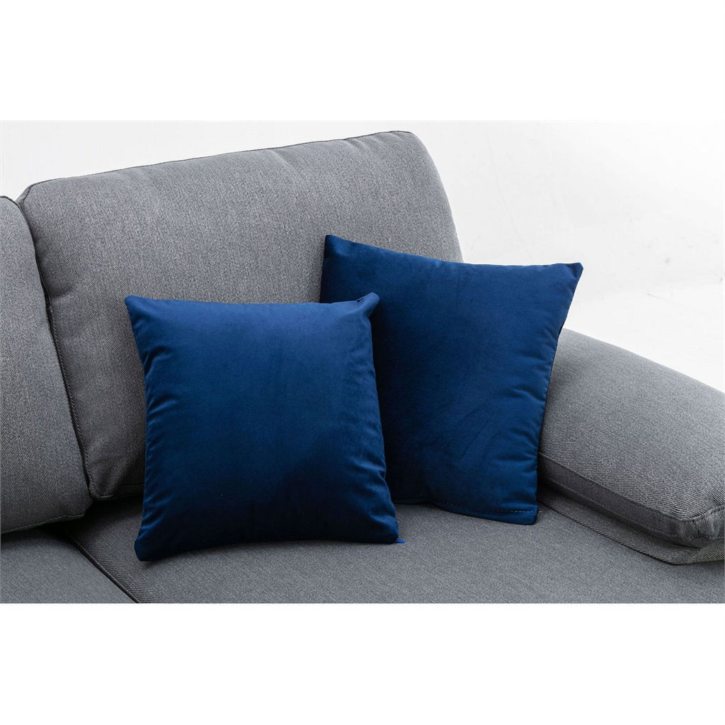 Gray Fabric Linen Blend Sectional Sofa with Chaise B290227