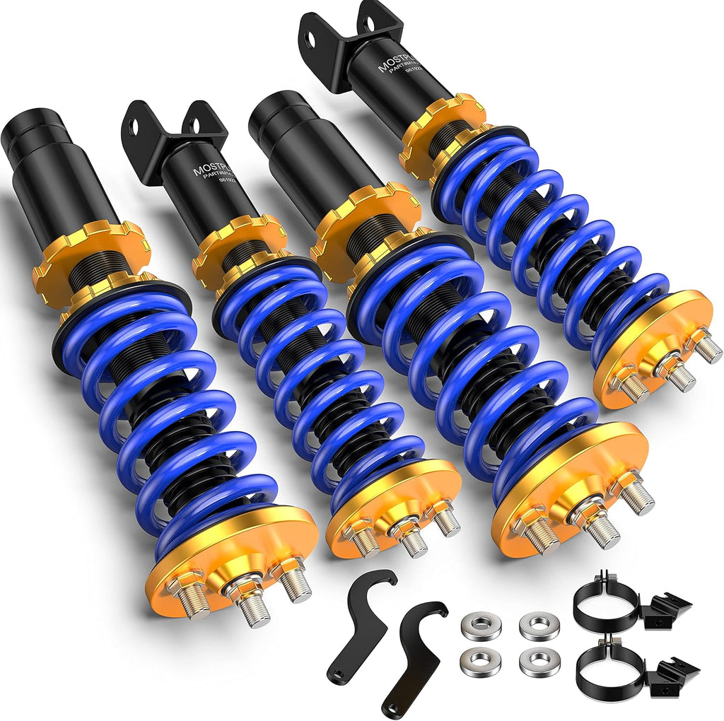 Set of 4 Adjustable Height Coilovers Struts Shock Absorber Assembly I54399