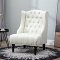 Beige Tufted Wingback Chair O299443