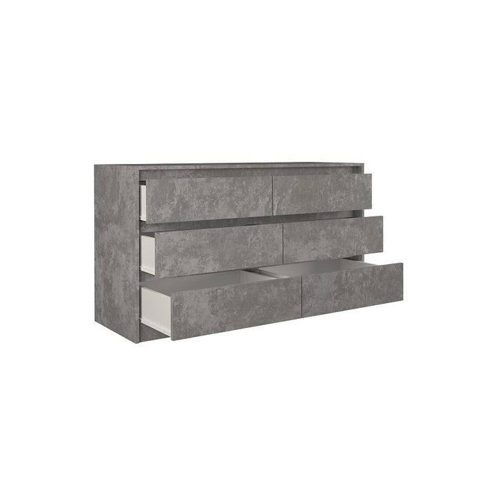 Concrete 6-Drawer Chest of Drawers D885