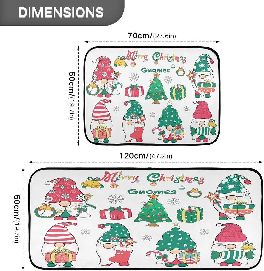 Anti Fatigue Snowflake Kitchen Mats Set of 2 Non Slip Rug T8714