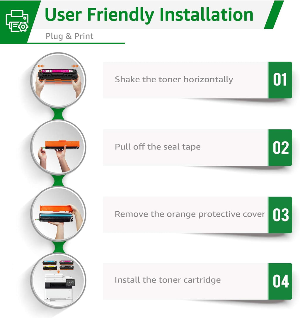 Compatible Toner Cartridge 4-Pack for HP Color Printer F136