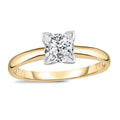 14K Gold Princess-Cut Diamond Solitaire Engagement Ring T103441