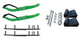 Green MTX Snowmobile Skis with 6" Round Bars Complete Kit D8875