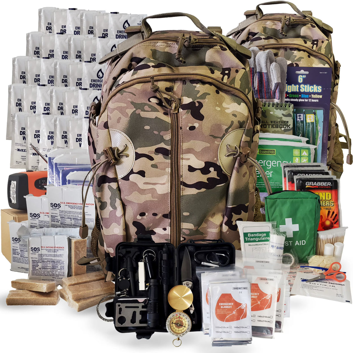 Camo 5 Person Emergency Survival Backpack O73135