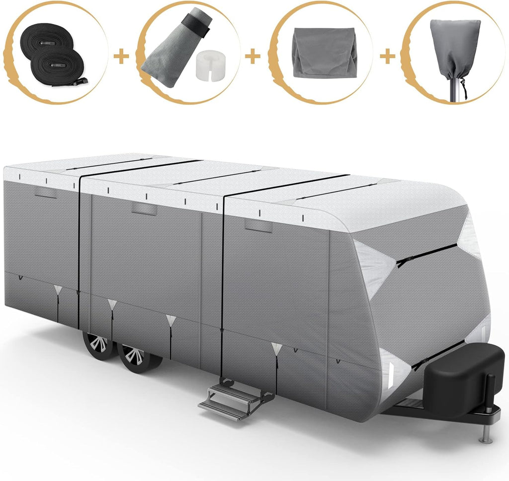Waterproof Travel Trailer RV Cover with Cotton Lining R90046